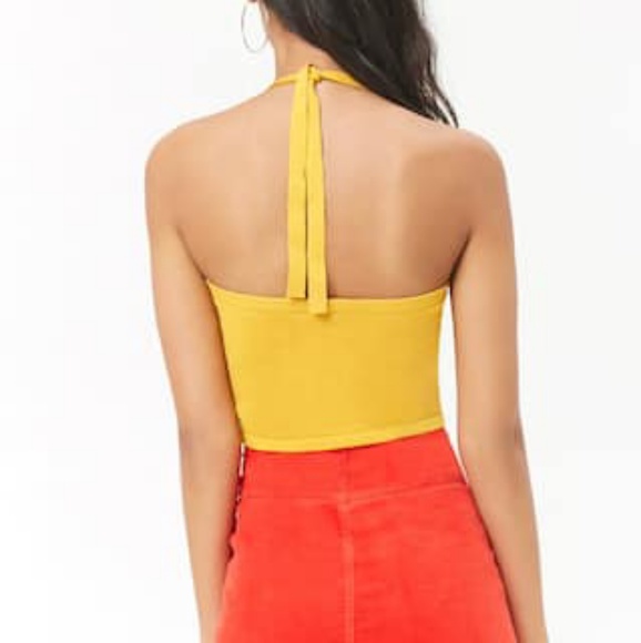 LOVE HALTER CROP TOP. NEW - Picture 3 of 7